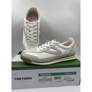 Tretorn Women’s Shoes Size 7.5 Hailey White/Pink Suede Sneakers New